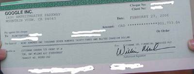 adsense cheque