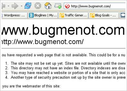 bugmenot