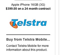 Telstra Mobile $30 'Phone' Plan Mobile Phone Plan   Apple iPhone 16GB (3G) - The Age