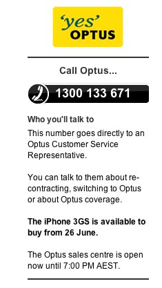 Optus $59 iPhone Cap Mobile Phone Plan   Apple iPhone 16GB (3G) - The Age